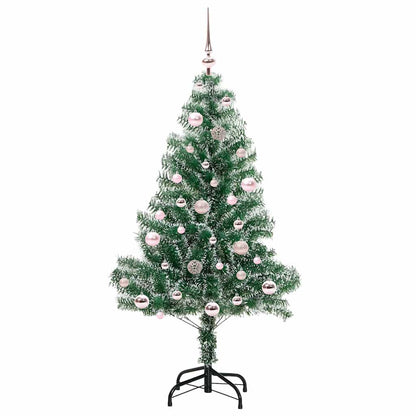 Artificial Christmas Tree Snow Flocked with LED Light 150 cm