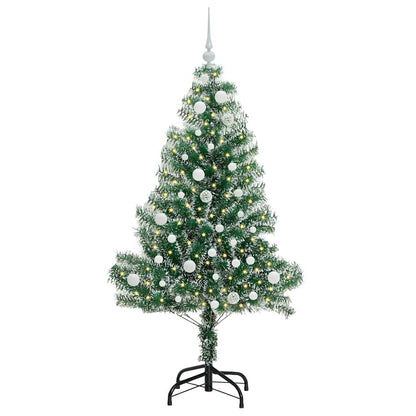 Artificial Christmas Tree Snow Flocked with LED Light 150 cm