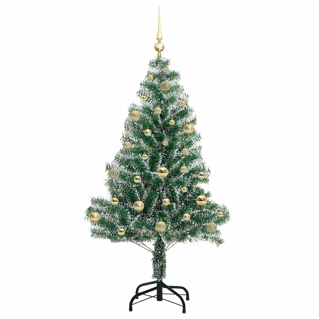 Artificial Christmas Tree Snow Flocked with LED Light 150 cm