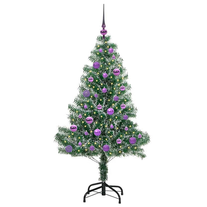 Artificial Christmas Tree Snow Flocked with LED Light 150 cm