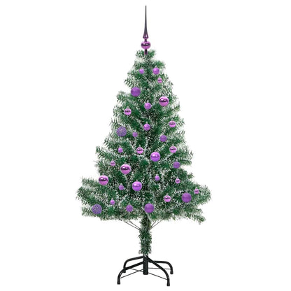 Artificial Christmas Tree Snow Flocked with LED Light 150 cm