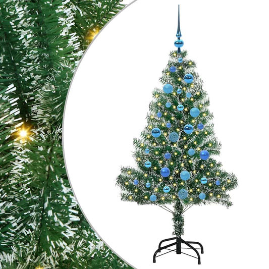 Artificial Christmas Tree Snow Flocked with LED Light 150 cm