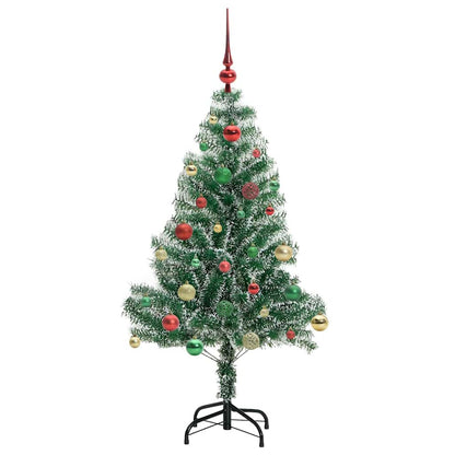 Artificial Christmas Tree Snow Flocked with LED Light 150 cm