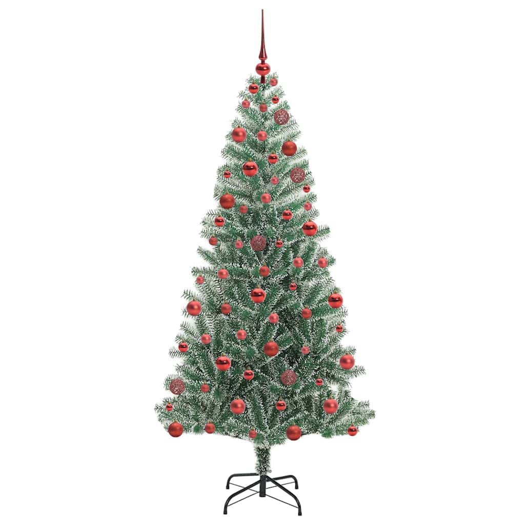 Artificial Christmas Tree Snow Flocked with LED Light 180 cm