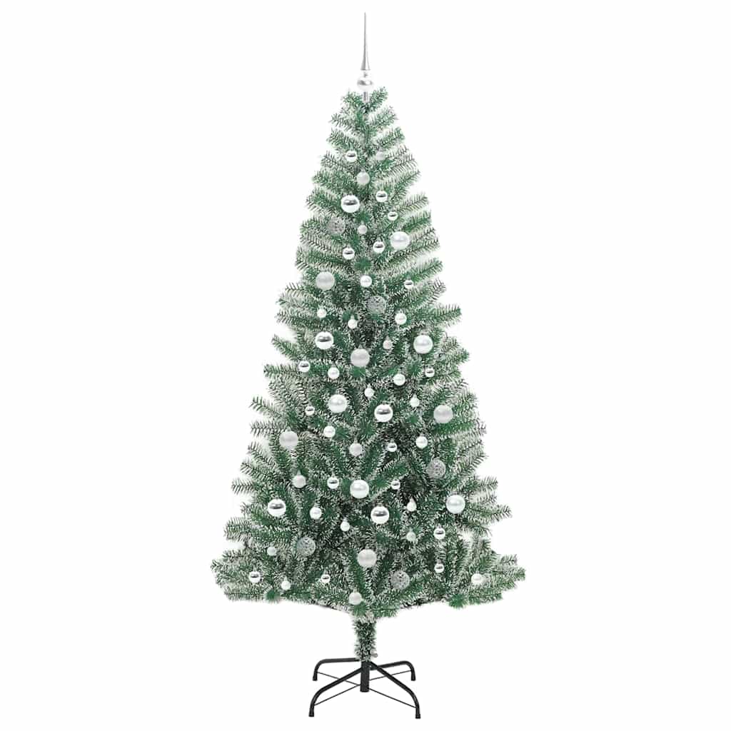 Artificial Christmas Tree Snow Flocked with LED Light 210 cm