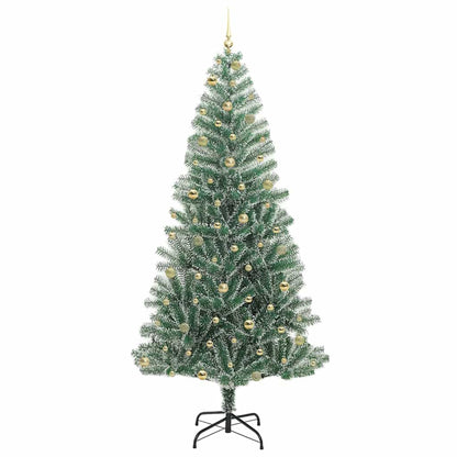 Artificial Christmas Tree Snow Flocked with LED Light 240 cm