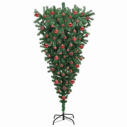 Upside-down Artificial Pre-lit Christmas Tree with Ball Set PVC