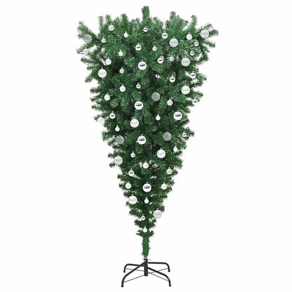 Upside-down Artificial Pre-lit Christmas Tree with Ball Set PVC