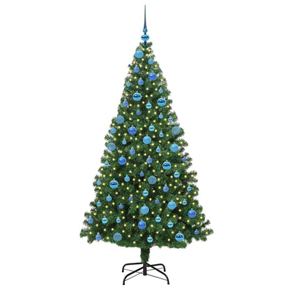 Upside-down Artificial Pre-lit Christmas Tree with Ball Set PVC