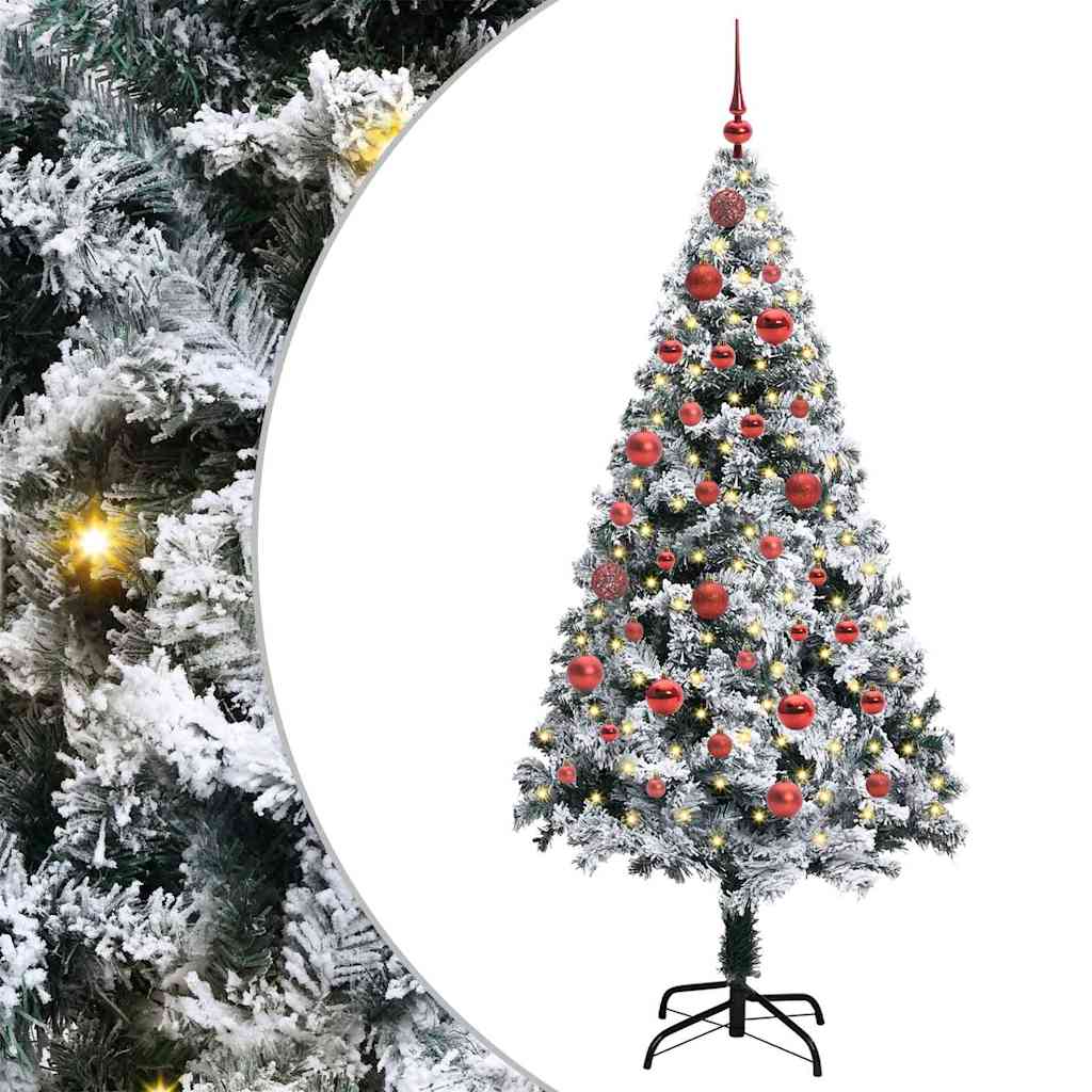 Artificial Christmas Tree with 150 LEDs with Stand White 150 cm