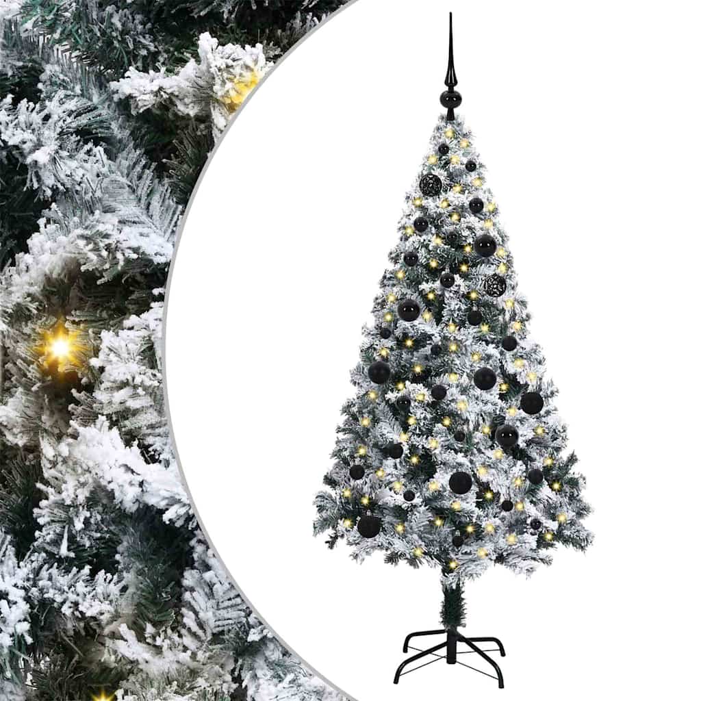 Artificial Christmas Tree with 150 LEDs with Stand White 150 cm