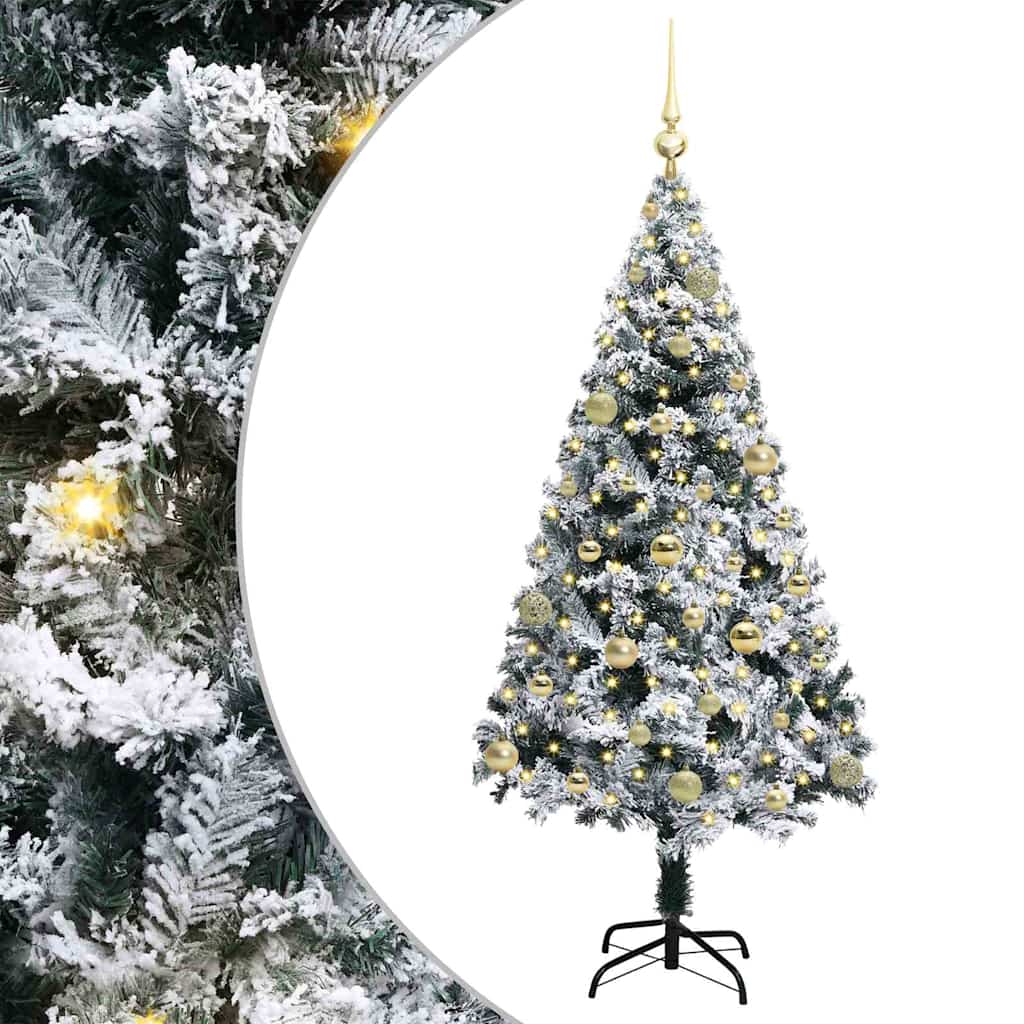 Artificial Christmas Tree with 150 LEDs with Stand White 150 cm