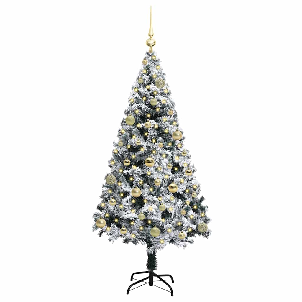 Artificial Christmas Tree with 150 LEDs with Stand White 150 cm