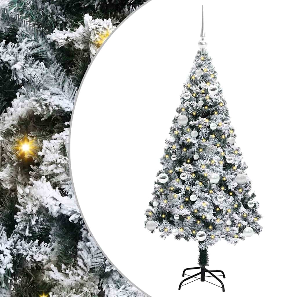 Artificial Christmas Tree with 150 LEDs with Stand White 150 cm