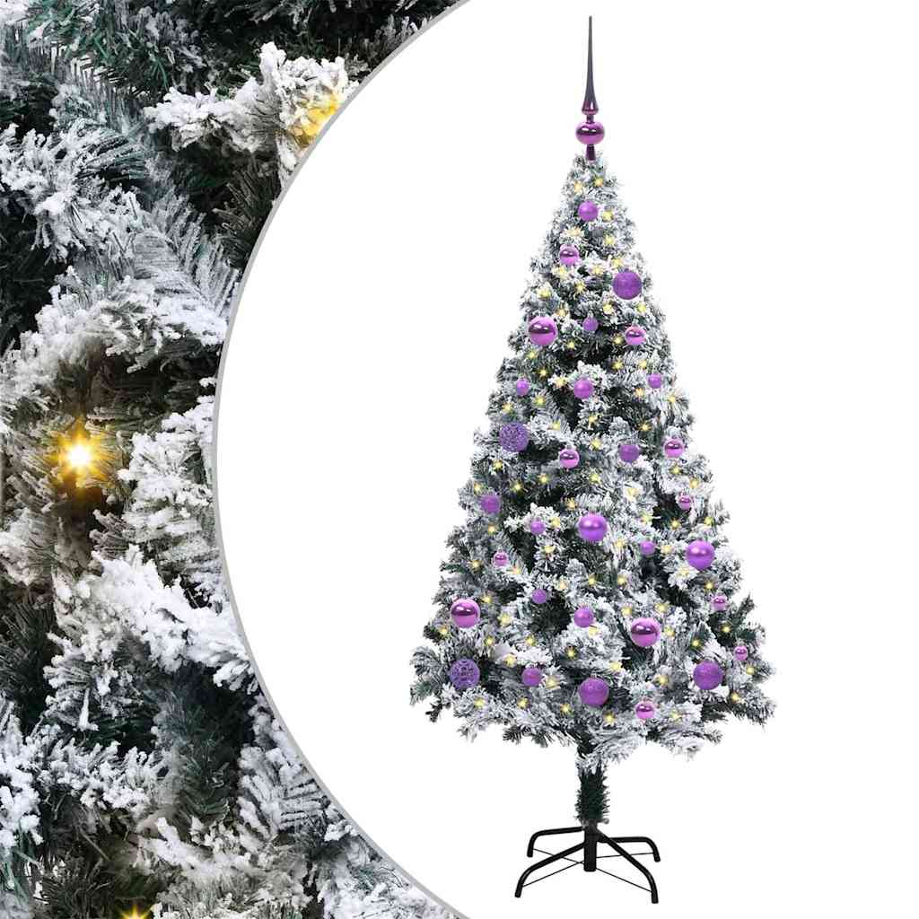 Artificial Christmas Tree with 150 LEDs with Stand White 150 cm