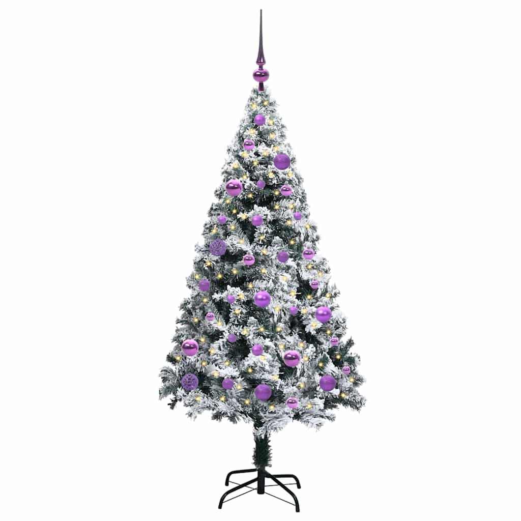 Artificial Christmas Tree with 150 LEDs with Stand White 150 cm