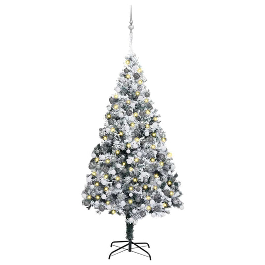 Artificial Christmas Tree Green 70.9" PVC and Steel and Plastic
