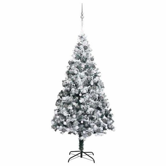 Artificial Christmas Tree Green 70.9" PVC and Steel and Plastic