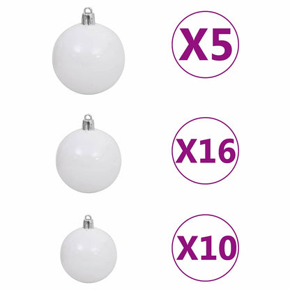Artificial Pre-lit Christmas Tree Green 180 cm PVC