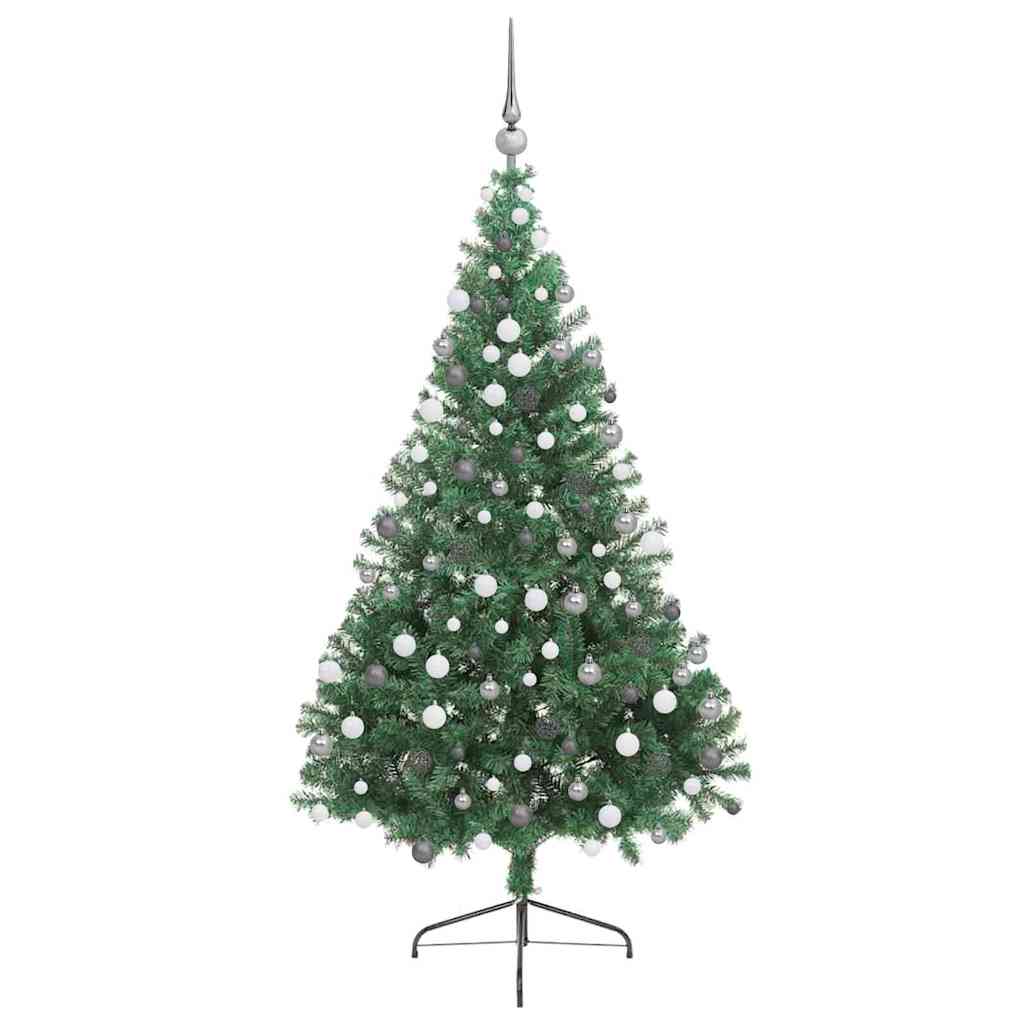 Artificial Pre-lit Christmas Tree Green 210 cm PVC