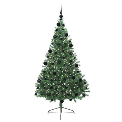 Artificial Pre-lit Christmas Tree Green 210 cm PVC