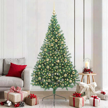 Artificial Pre-lit Christmas Tree Green 210 cm PVC