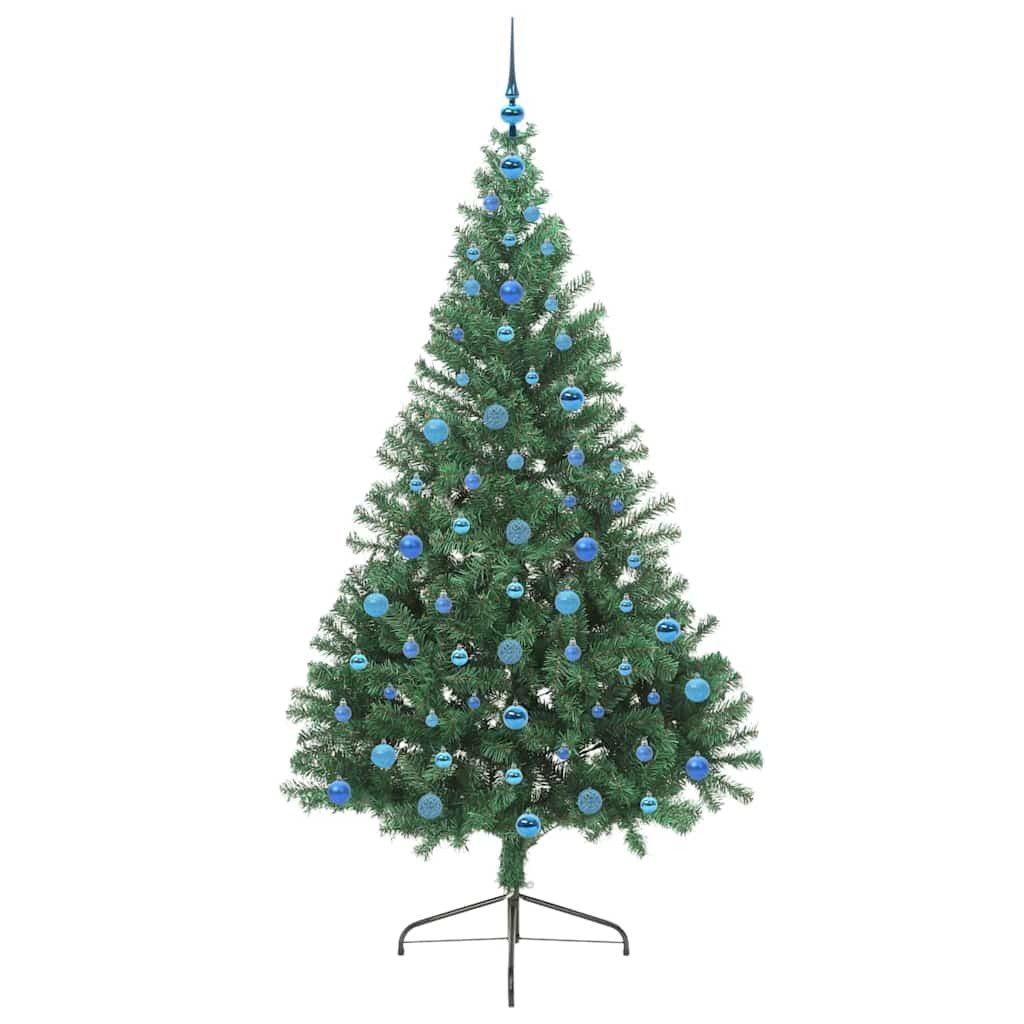 Artificial Pre-lit Christmas Tree Green 210 cm PVC