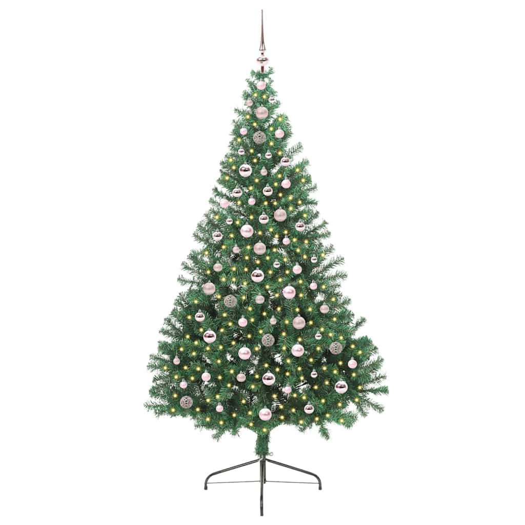 Artificial Pre-lit Christmas Tree Green 240 cm PVC
