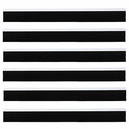Screw-on Door Brush Seals 6 pcs White 100 cm Aluminium Alloy