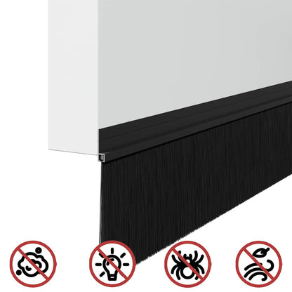 Self-adhesive Door Brush Seals 2 pcs Black 100 cm