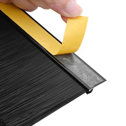 Self-adhesive Door Brush Seals 6 pcs Black 100 cm