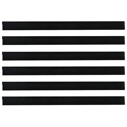 Self-adhesive Door Brush Seals 6 pcs Black 100 cm
