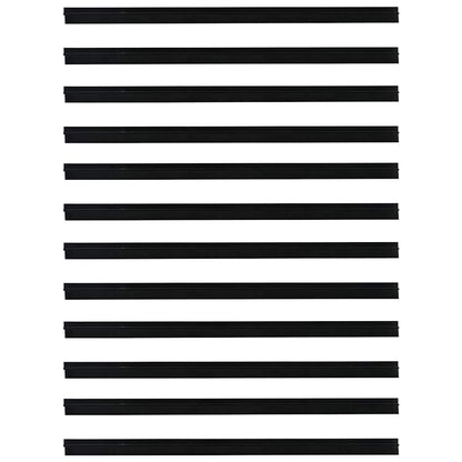 Self-adhesive Door Brush Seals 12 pcs Black 100 cm