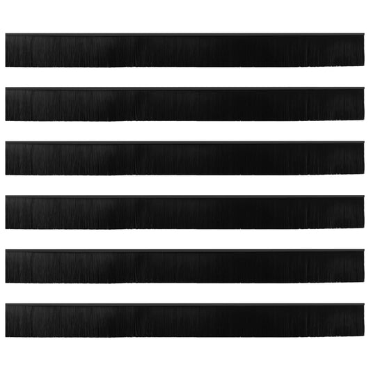 Self-adhesive Door Brush Seals 6 pcs 100 cm Aluminium Alloy