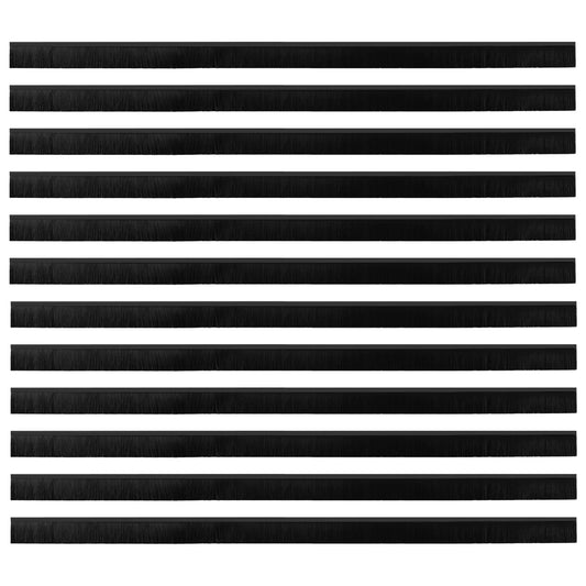 Self-adhesive Door Brush Seals 12 pcs 100 cm Aluminium Alloy