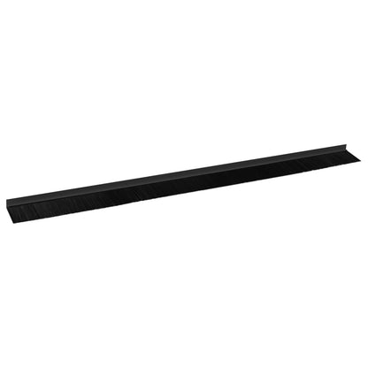 Self-adhesive Door Brush Seals 12 pcs Black 100 cm