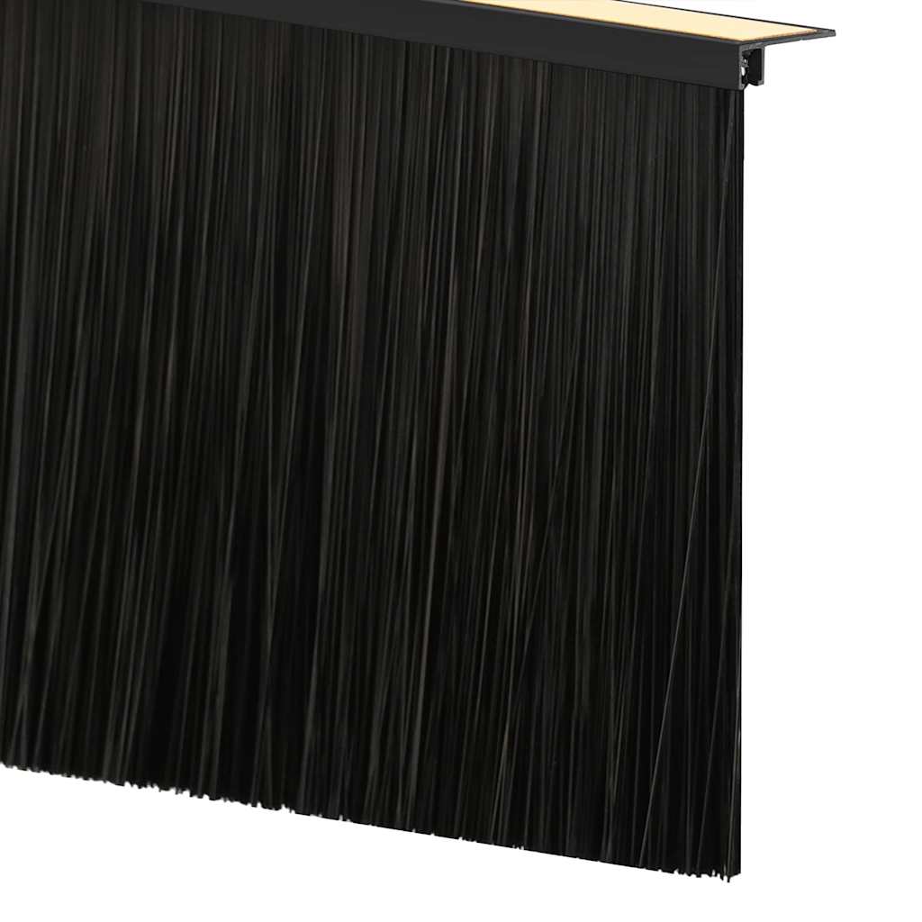 Self-adhesive Door Brush Seals 12 pcs Black 100 cm