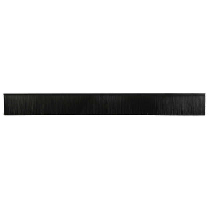Self-adhesive Door Brush Seals 12 pcs Black 100 cm