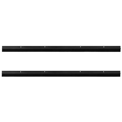 Screw-on Door Brush Seals 2 pcs Black 100 cm Aluminium Alloy