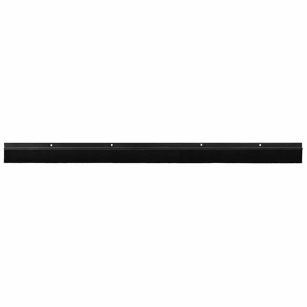 Screw-on Door Brush Seals 2 pcs Black 100 cm Aluminium Alloy
