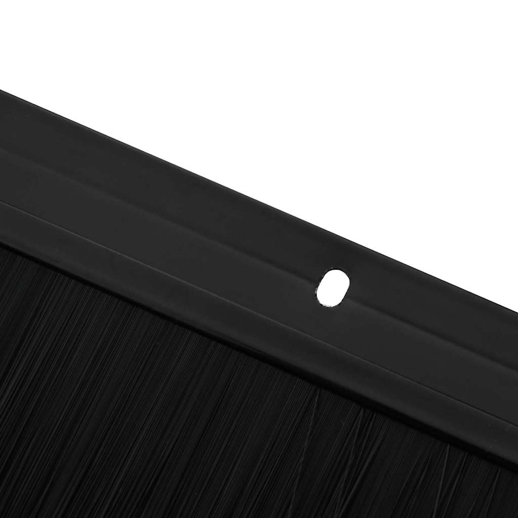 Screw-on Door Brush Seals 6 pcs Black 100 cm Aluminium Alloy
