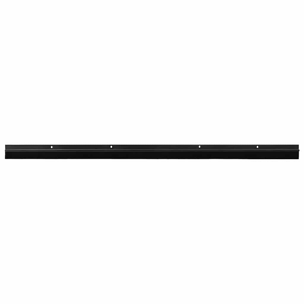 Screw-on Door Brush Seals 12 pcs Black 100 cm Aluminium Alloy