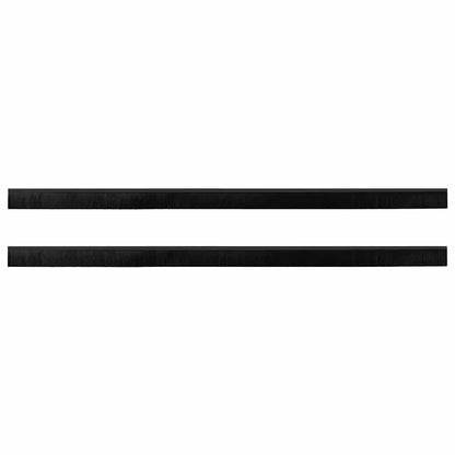 Screw-on Door Brush Seals 2 pcs Black 100 cm Aluminium Alloy