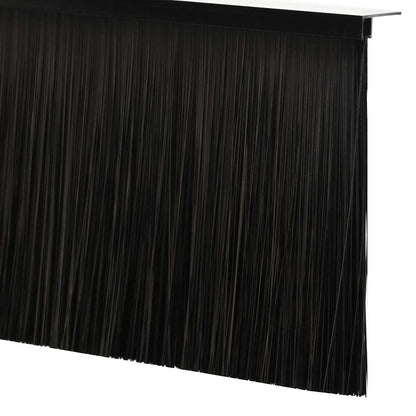Screw-on Door Brush Seals 2 pcs Black 100 cm Aluminium Alloy