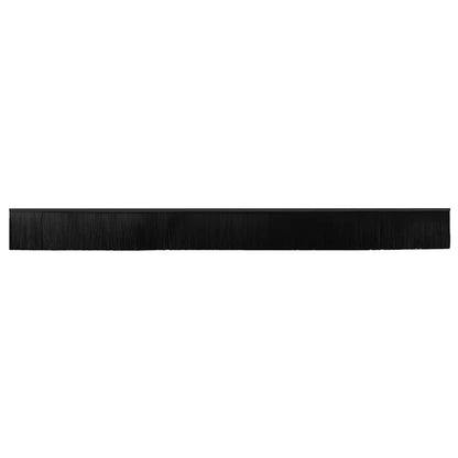 Screw-on Door Brush Seals 2 pcs Black 100 cm Aluminium Alloy