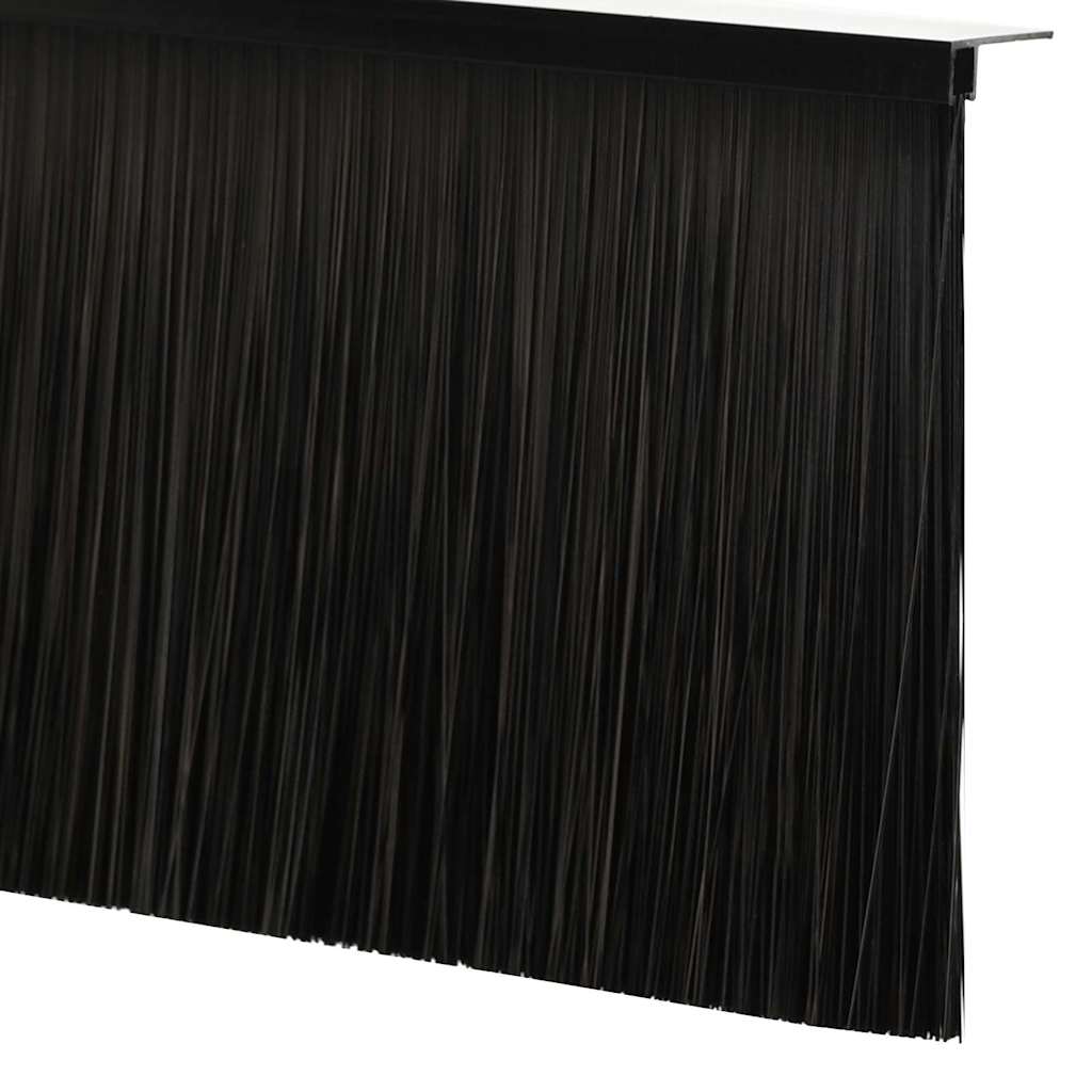 Screw-on Door Brush Seals 12 pcs Black 100 cm Aluminium Alloy