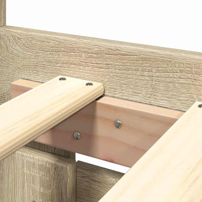 Bed Frame with Drawer Sonoma 137 x 188 cm Engineered Wood