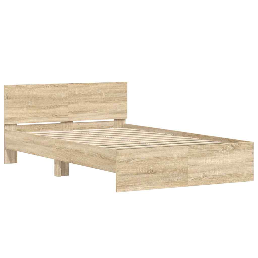 Bed Frame Wall-mounted Sonoma 137 x 190 cm Engineered Wood
