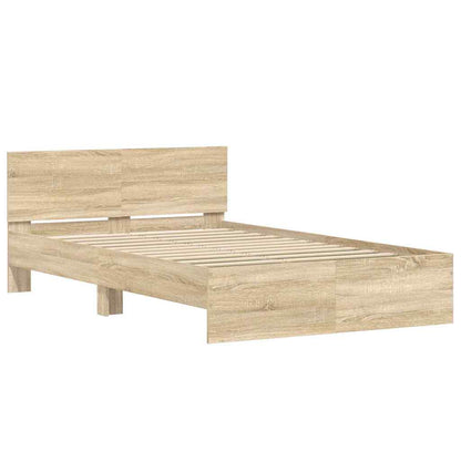 Bed Frame Wall-mounted Sonoma 137 x 190 cm Engineered Wood