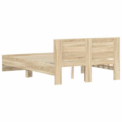 Bed Frame Wall-mounted Sonoma 137 x 190 cm Engineered Wood
